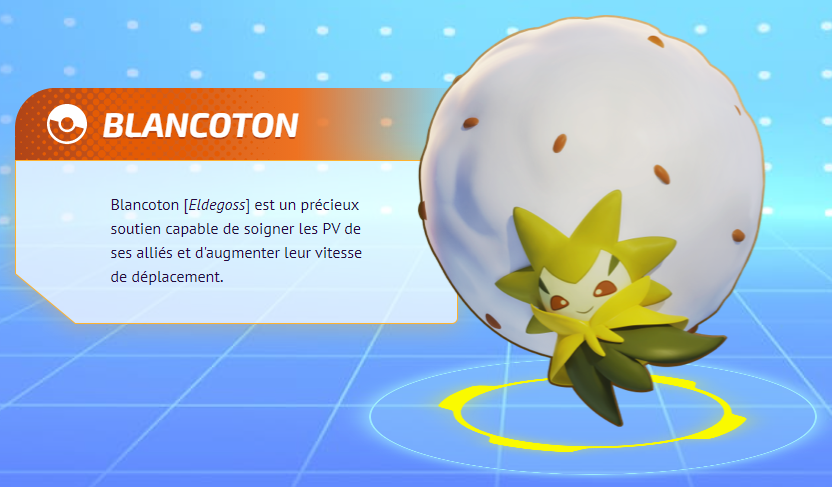 Blancoton (Eldegoss) Pokemon Unite, meilleurs build, moves et objets